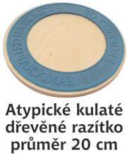 Razítko dřevěné velkoplošné  kulaté