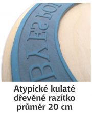 Razítko dřevěné velkoplošné  kulaté detail