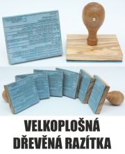 Razítko dřevěné velkoplošné