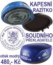 Kapesní razítko soudního překladatele Colop R 40